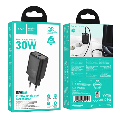 Сзу hoco n62 pd 30w черное