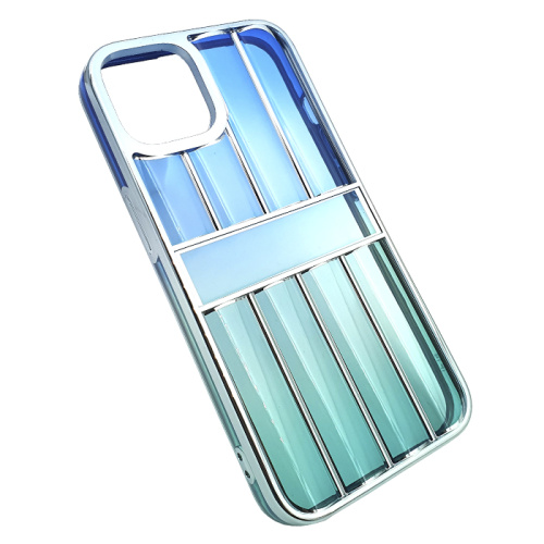 Чехол-силикон gradient lines для iphone 11 сине-зеленый