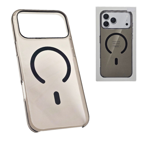 Чехол-силикон #20 clear case magsafe (magnetic) для iphone 17 pro max черный