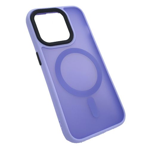 Чехол-крышка #83 magnetic collection mil-std для iphone 15 pro сиреневый