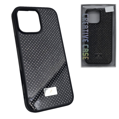 Чехол-крышка swarovski crystals для iphone 16 pro max черный