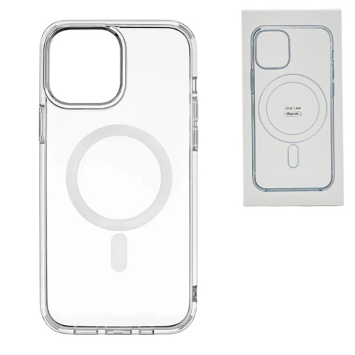 Чехол-силикон #62 clear case magsafe (magnetic) для iphone 15 plus прозрачный
