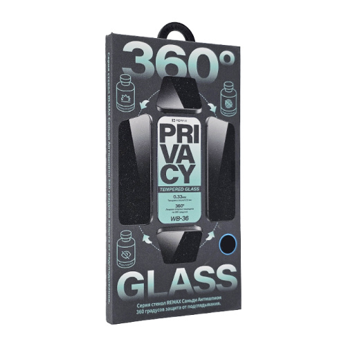 Стекло remax wb-36 360 для iphone 15 pro (6.1) черное