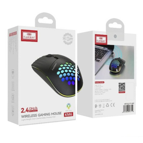 Мышь earldom km6 беспроводная с подсветкой черная