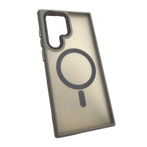 Чехол-крышка #83 magnetic collection mil-std для Samsung s22 ultra серый