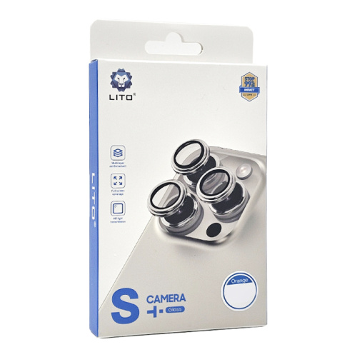 Стекло на камеру lito s+ glass для iphone 17 pro max/17 pro серебристое