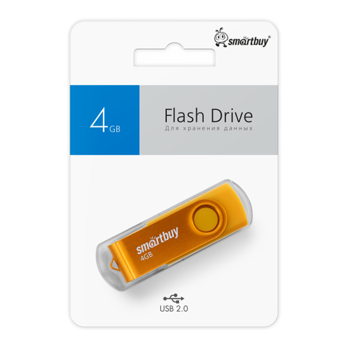 4gb usb smartbuy twist золотистая