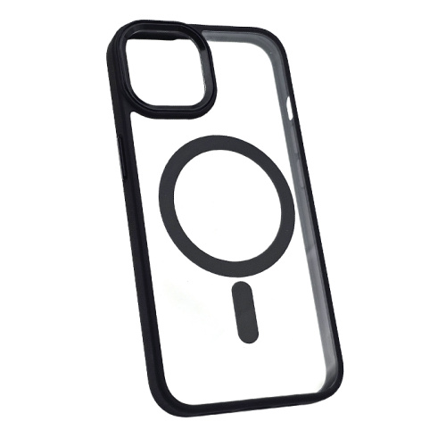 Чехол-силикон #014 clear case magsafe для iphone 11 в пакетике черный