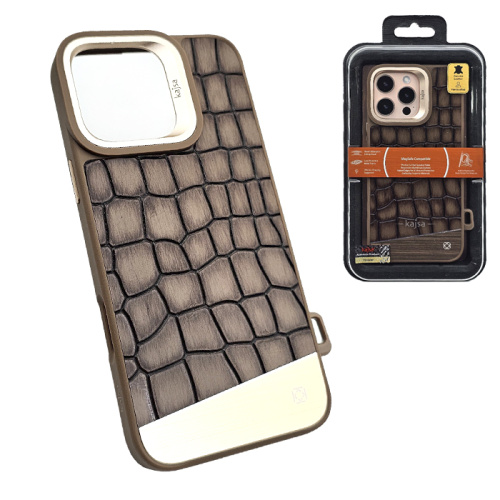 Чехол-крышка kajsa neo classic collection croco pattern 2 для iphone 16 pro max пустынный