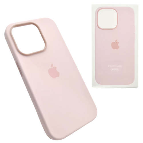 Чехол-крышка silicone case magsafe для iphone 14pro светло-розовый