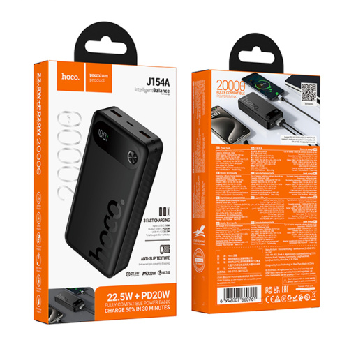 Пзу hoco j154a 20000mah (22.5w/pd20w) черный