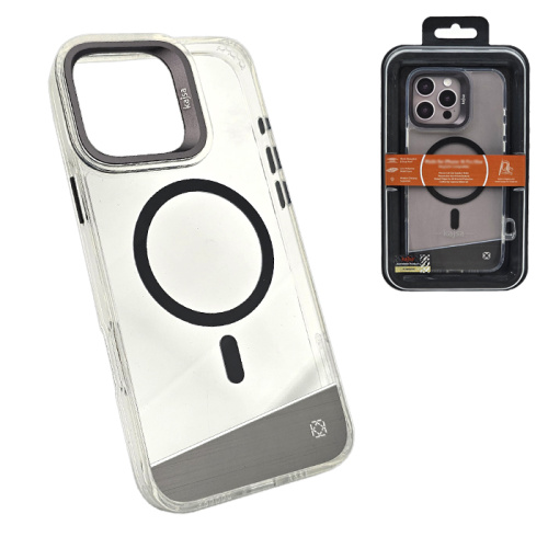 Чехол-крышка kajsa aluminium trans-shield back case для iphone 16 pro max gun metal