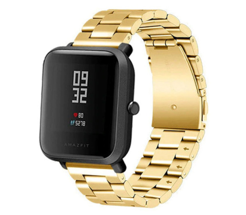Ремешок металлический для amazfit bip 20mm золотой (9825)