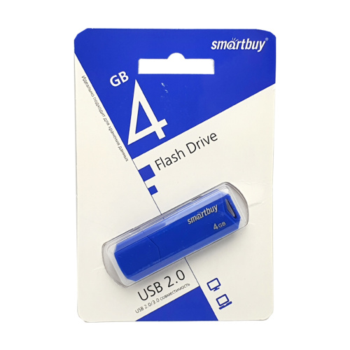 4gb usb smartbuy clue синяя