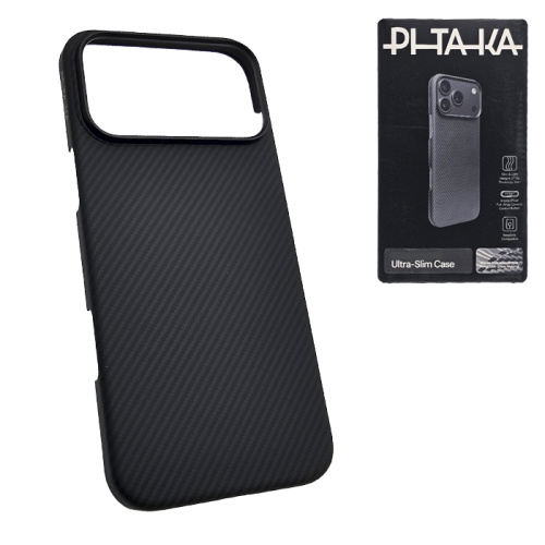 Чехол-крышка #74 pitaka iphone 17 pro carbone черная
