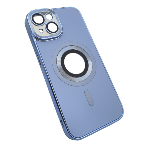 Чехол-силикон magnetic cam protect для iphone 14 голубой
