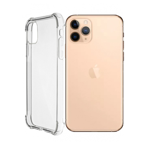 Чехол-силикон #67 clear case противоударный для iphone 11 pro max (6.5) прозрачный 