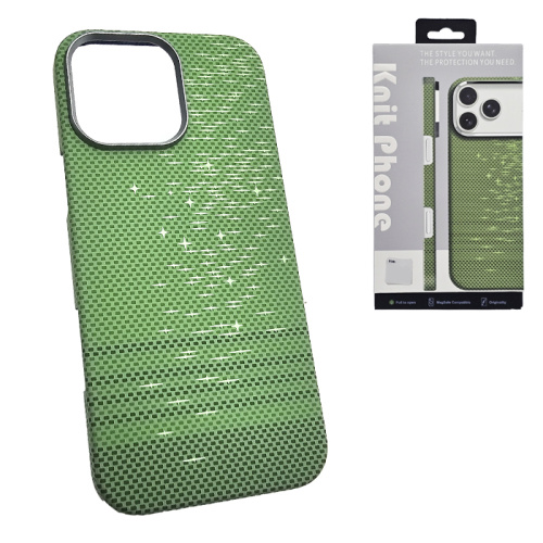 Чехол-крышка knit magsafe (box) для iphone 16 pro max starry sky зеленый