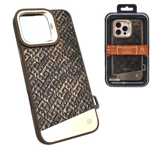 Чехол-крышка kajsa glamorous collection metalic maze pattern 2 для iphone 16 pro пустынный