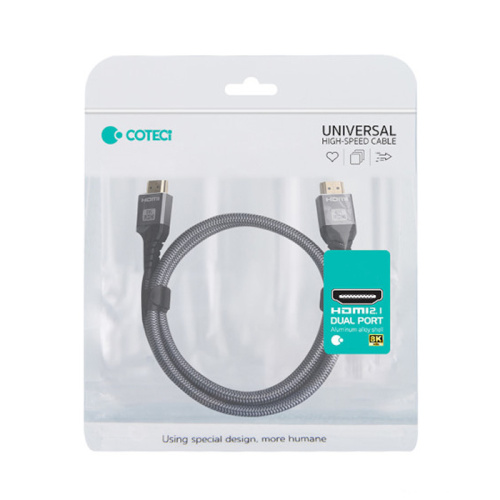 Кабель hdmi 2.1 coteci 87106 8k/2m серый