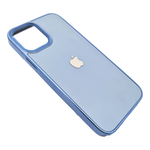 Чехол-силикон di матовый для iphone 12/12 pro голубой
