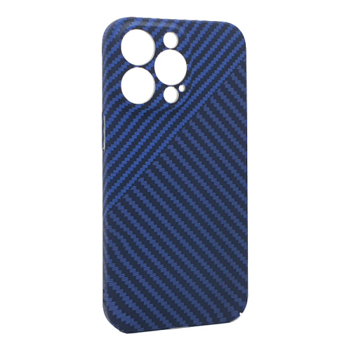 Чехол-крышка luxo карбон для iphone 13 pro max сине-голубой