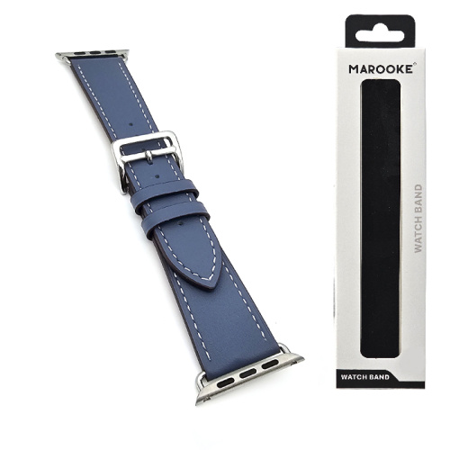 Ремешок marooke watchband кожа (42/44/45/49мм) голубой