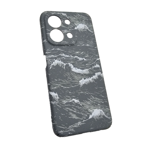 Чехол-крышка #81 luxo xiaomi redmi 15c волны серый
