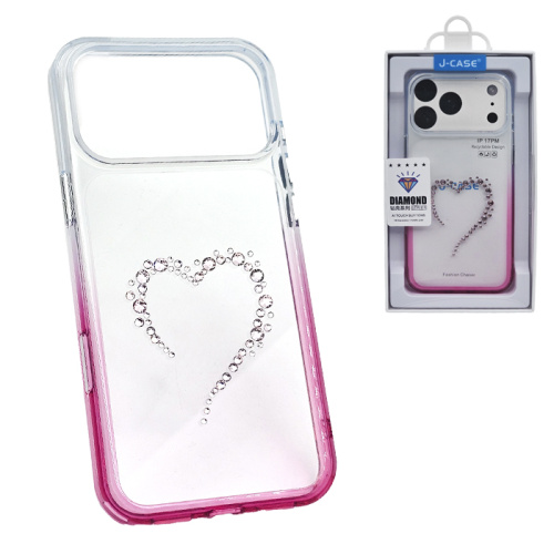 Чехол-крышка #67 j-case diamond iphone 17 pro розовый
