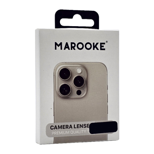 Стекло защитное на камеру marooke для iphone 16 pro/16 pro max black