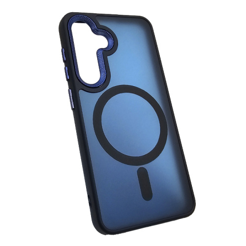 Чехол-крышка #83 magnetic collection mil-std для Samsung s24 синий