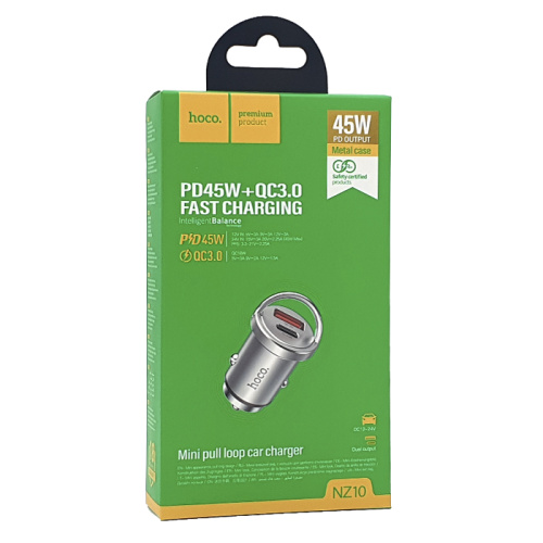 Азу hoco nz10 (pd45w/qc3.0) серебристый