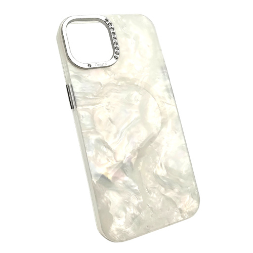 Чехол-крышка marble magnetic для iphone 11 белый