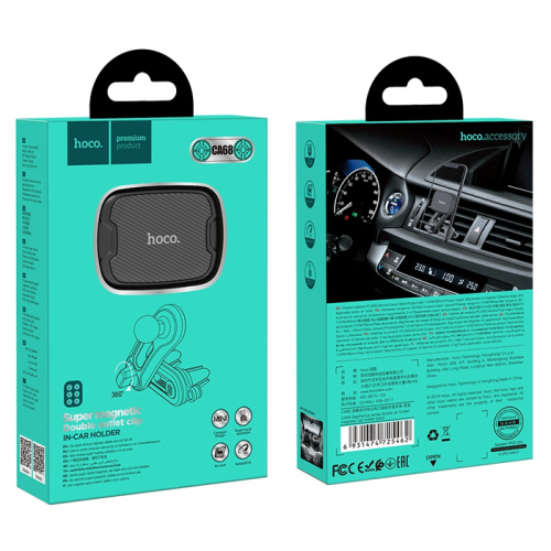 Автодержатель hoco ca68 magnetic holder черный