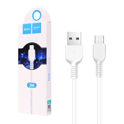 Кабель usb hoco x20 type-c 2m белый