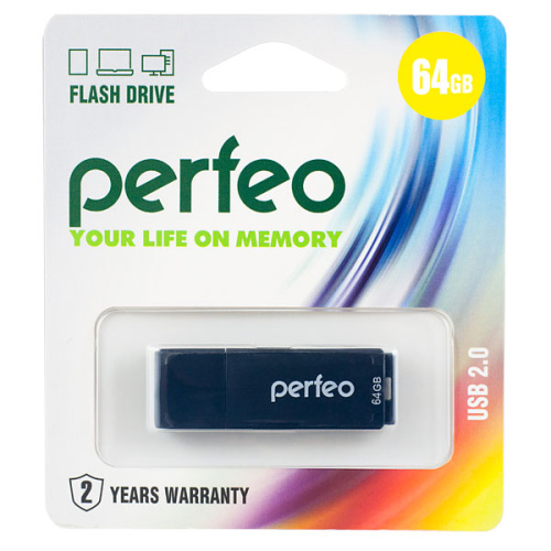 64gb usb perfeo c04 черная