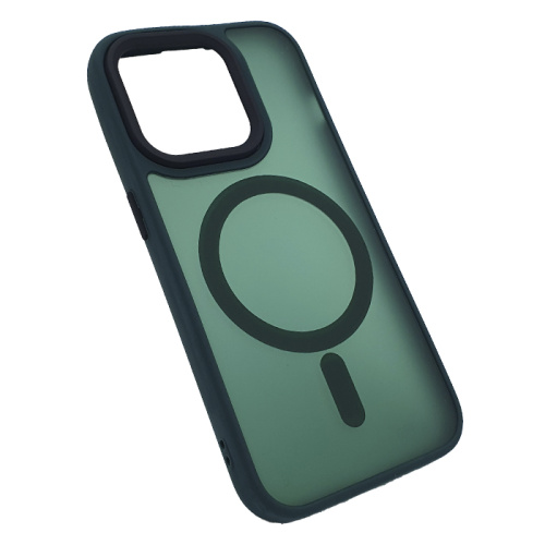 Чехол-крышка magnetic collection mil-std для iphone 15 pro max зеленый