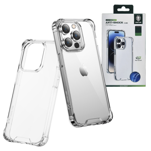 Чехол-крышка green lion anti-shock case shock-proof 360° для iphone 14 pro прозрачный