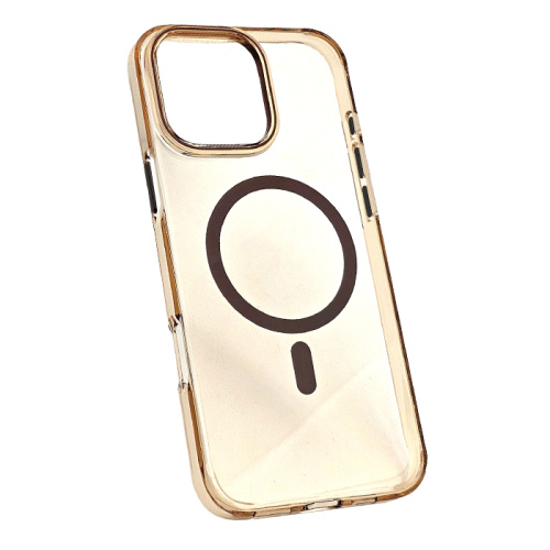 Чехол-крышка clear magnetic #011 для iphone 16 pro max золотой