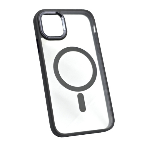 Чехол-силикон #014 clear case magsafe для iphone 11 в пакетике серый