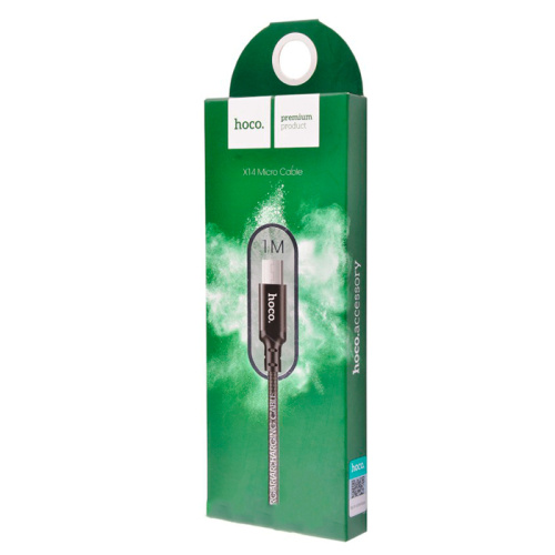 Кабель usb hoco x14 micro 1m черный