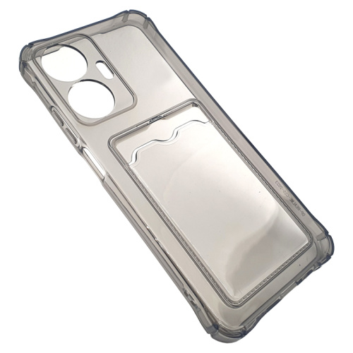 Чехол-силикон card holder realme c55 темно-прозрачный