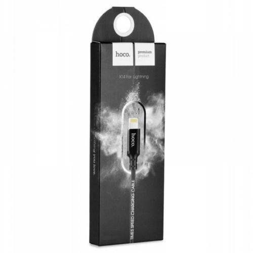 Кабель usb hoco x14 lightning 1m черный