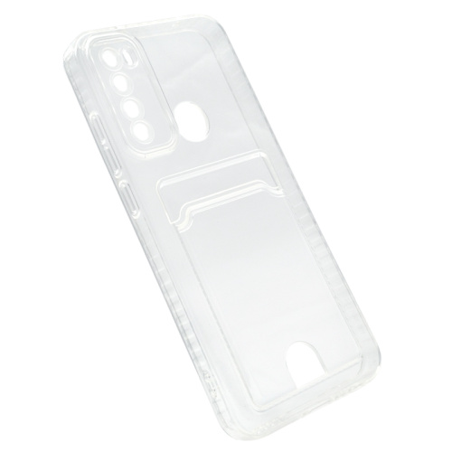 Чехол-силикон card holder xiaomi redmi note 8 прозрачный