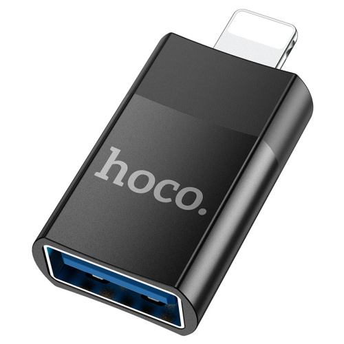 Переходник otg hoco ua17 usb 2.0/lightning черный
