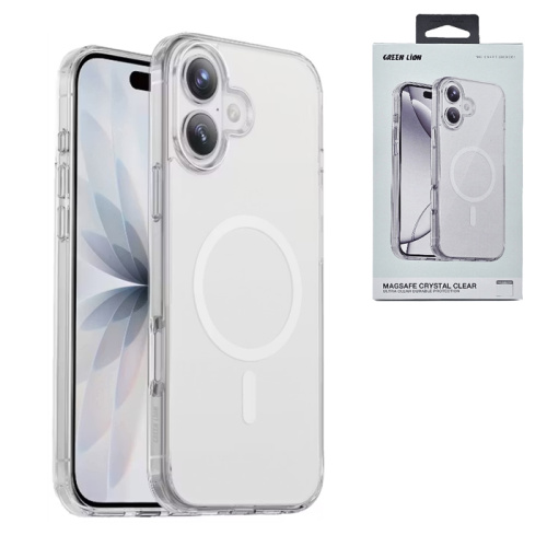 Чехол green lion magsafe crystal для iphone 17 прозрачный