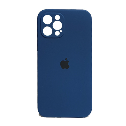 Чехол-силикон silicone case аналог (cam.protec) для iphone 12 pro (6.1) темно-синий