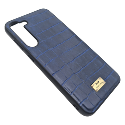 Чехол крышка keephone croco series для Samsung s23 plus синий
