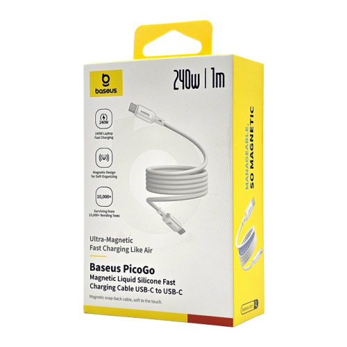 Кабель baseus picogo c/с 240w 1m белый (cb000153)