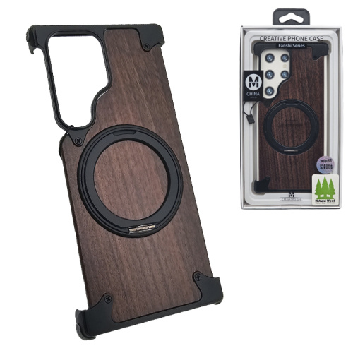 Чехол-крышка fanshi series oatsfbasf для Samsung s24 ultra под дерево черный